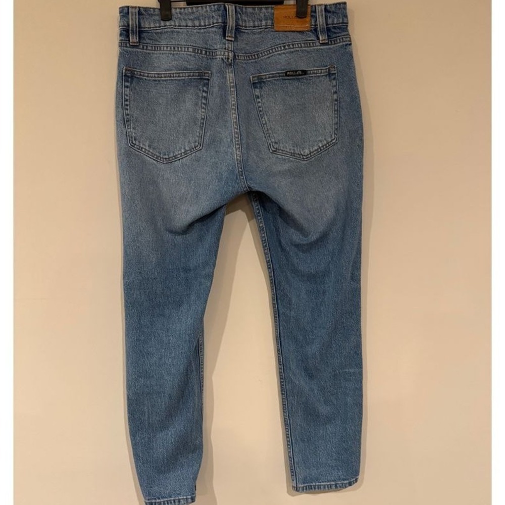 ROLLA'S Tim Slims Jeans Light Wash Denim Slim Fit Jeans 34x32 - Picture 6 of 6